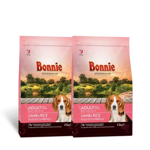 Bonnie Kuzu Etli ve Pirinçli Yetişkin Köpek Maması 2.5 Kg x 2 Adet