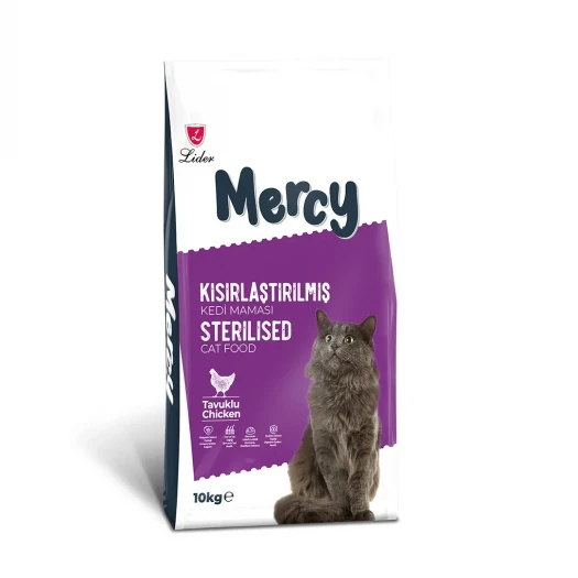 Mercy Tavuklu Kısırlaştırılmış Kedi Maması 10 Kg