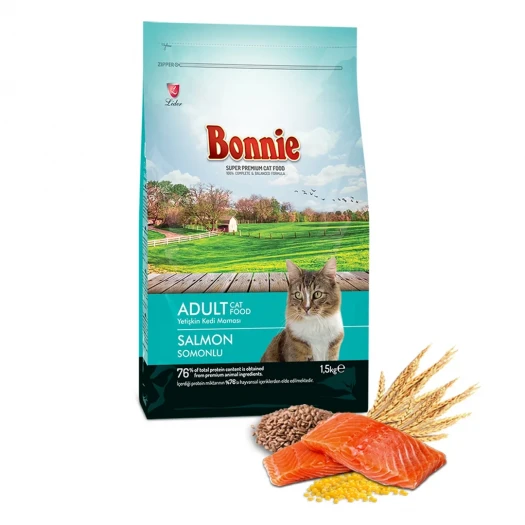 Bonnie Somonlu Kedi Maması 1,5 Kg